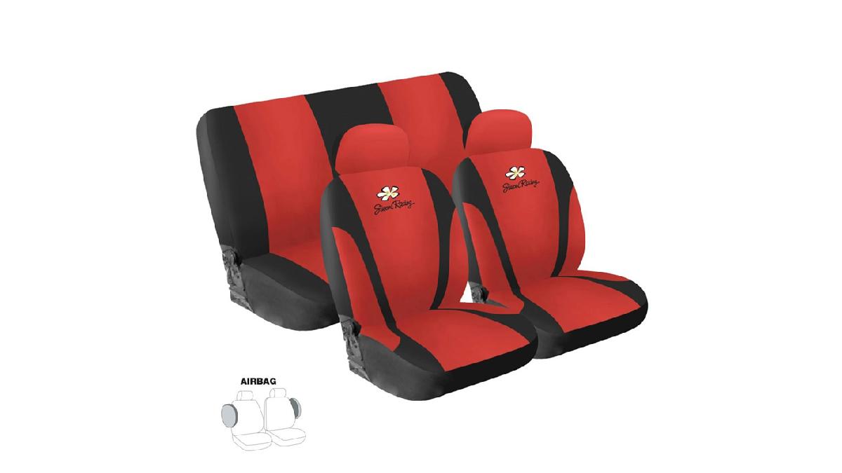 S-RACING+Jeu+de+housses+de+si%C3%A8ge+universel+Type+Daisy+en+microfibre+couleur+noir%2Frouge